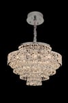 Ünal Aydınlatma | Cristalin Krom 80 cm Kristal Taşlı Modern Avize – Salon ve Oturma Odası