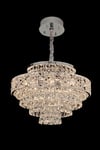 Ünal Aydınlatma | Cristalin Krom 80 cm Kristal Taşlı Modern Avize – Salon ve Oturma Odası