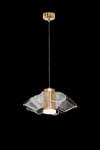 Ünal Aydınlatma | Doğa 4 Gold LED Avize – Dalga Formlu Modern Tasarım