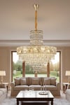 Ünal Aydınlatma | Niran Gold 60 cm Kristal Taşlı Modern Avize – Salon ve Yemek Odası