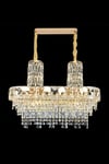 Ünal Aydınlatma | Niran Gold 80 cm Kristal Taşlı Modern Avize – Salon ve Yemek Odası
