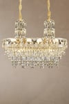 Ünal Aydınlatma | Niran Gold 80 cm Kristal Taşlı Modern Avize – Salon ve Yemek Odası