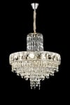 Ünal Aydınlatma | Niran Krom 60 cm Kristal Taşlı Modern Avize – Salon ve Yemek Odası