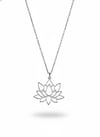 Gümüş Lotus Çiçeği Kolye