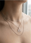 Gümüş Lotus Çiçeği Kolye