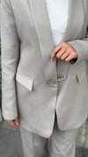 Blazer Ceket ve Palazzo Pantolon Takım Taş