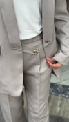 Blazer Ceket ve Palazzo Pantolon Takım Taş