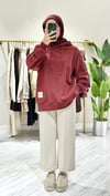 Kapüşonlu Sweat Bordo 