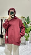 Kapüşonlu Sweat Bordo 