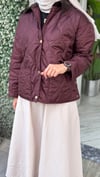 Yakalı Kapitone Ceket Bordo