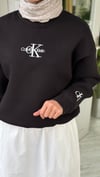 Yazılı Sweatshirt Siyah