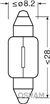 AMPUL 12V 3W SOFİT 