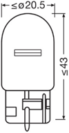 AMPUL 12V 93 SINYAL 21W DİPSİZ (TEK FLAMA) 