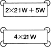 FLAŞÖR 2(4)x21W+0...5 12V ALFA ROMEO, AUDI, AUSTIN, 