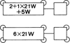 FLASOR UNİTESİ 12V 2+1(6)X21W 4-PİN 