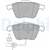 FREN BALATASI ÖN FİŞLİ AUDI A4 AVAT 2.5 02-04, A4 CABRIO 1.8 / 2.0 / 1.7 / 3.0 04-09, A6 2.0 / 2.4 / 2.8 06-11, A6 AVANT 2.8 / 3.0 / / 3.2 / 4.2 05-11, A6 AVANT 2.7 / 3.0 / 4.2 06-11, SEAT EXEO 2.0 10-13 