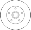 FREN DİSKİ ARKA 5 BİJON, BOYALI, 226 MM SEAT TOLEDO 2.0 16V 93-99 