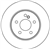 FREN DİSKİ ARKA 5 BİJON, BOYALI, 290 MM MERCEDES-BENZ E SERİSİ E 320 96-03 