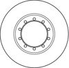 FREN DİSKİ ARKA BOYALI, 10 BİJON, 280 MM FORD TRANSIT 2.2 TDCİ RWD 11-14, 2.2 TDCİ 07-14, 2.4 TDCİ 06-14, 2.4 TDCİ 4X4 06-14, 3.2 TDCİ 08-14 