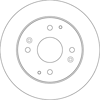 FREN DİSKİ ARKA BOYALI, 4 BİJON, 260 MM HONDA ACCORD VI 1.8 İ 98-02 