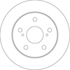 FREN DİSKİ ARKA BOYALI, 5 BİJON, 259 MM TOYOTA AURIS 1.4-1.6 07-12 
