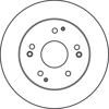 FREN DİSKİ ARKA BOYALI, 5 BİJON, 260 MM HONDA CIVIC VII HB 1.4 İ 01-05, 1.4 İS 01-05, 1.6-2.0 İ 01-05 
