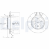 FREN DİSKİ (ÇİFTLİ PAKET) - BOYALI, DELİKLİ ÖN BMW 320, 323, 325, 328, 330, Z3, Z4 1998 > 