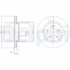 FREN DİSKİ (ÇİFTLİ PAKET) - BOYALI, DELİKLİ ARKA VOLVO S60, S80, V60, V70, XC70 03/2006 > 