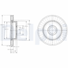 FREN DİSKİ (ÇİFTLİ PAKET) DELİKLİ ÖN JEEP GRAND CHEROKEE 09/1998 > 12/2004 