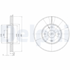 FREN DİSKİ (ÇİFTLİ PAKET) DELİKLİ ÖN MAZDA 323, MX-3 01/1989 > 10/1998 