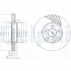 FREN DİSKİ (ÇİFTLİ PAKET) DELİKLİ ÖN MERCEDES E240, E280, E320, E350 04/2002 > 