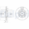 FREN DİSKİ (ÇİFTLİ PAKET) DELİKLİ ÖN MITSUBISHI L200, MONTERO, PAJERO, SHOGUN 04/1986 > 05/1997 