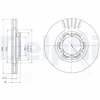 FREN DİSKİ (ÇİFTLİ PAKET) DELİKLİ ÖN MITSUBISHI L200 01/1996 > 05/2000 