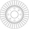 FREN DİSKİ ÖN HAVA KANALLI, BOYALI, 4 BİJON, 275 MM KIA CERATO SEDAN 04-09, 2.0 04-07, 1.5 CRDİ 05-06, 1.6 CRDİ 05-09, 2.0 CRDİ 04-06 