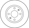 FREN DİSKİ ÖN HAVA KANALLI, BOYALI, 4 BİJON, 260 MM PEUGEOT 406 1.6 95-04, 1.8 16V 00-04, 1.9 D 96-04, 1.9 TD 95-04 