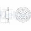 FREN DİSKİ (TEKLİ PAKET) - BOYALI, DELİKLİ ÖN LAND ROVER RANGE ROVER 02/2002 > 07/2012 