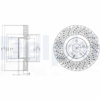 FREN DİSKİ (TEKLİ PAKET) DELİKLİ ÖN MERCEDES CL55, CL600, CL63, CL65, S55, S600, S63, SLC43 09/2001 > 