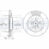 FREN DİSKİ (TEKLİ PAKET) DELİKLİ ÖN MERCEDES ML270, ML320, ML350, ML400, ML430, ML500, ML55 01/1998 > 06/2005 