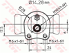 FREN SİLİNDİRİ ARKA SAĞ-SOL 14,3 MM OPEL CORSA A HB 1.0 82-93, 1.2 İ 89-93, 1.3 85-89, 1.3 İ 86-90, 1.3 S 82-89, 1.4 İ 90-93, 1.4 S 90-93, 1.6 GSİ 88-93, 1.5 D 87-93, KADETT C 1.2 73-77, 1.2 S 73-79, KADETT D 1.2 79-84, 1.2 S 79-84, 1.3 N 79-84, KADE