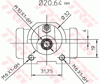 FREN SİLİNDİRİ ARKA SAĞ-SOL 20,6 MM PEUGEOT306 HB 1.1-1.4-1.8 93-01, 1.6 93-00, 2.0 S16 93-01, 1.8-1.9 D 93-01