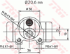 FREN SİLİNDİRİ ARKA SAĞ-SOL 20,6 MM PEUGEOT305 I 1.5 79-2, 305 II 1.5 82-90, 1.6-1.9 82-88, 1.9 D 82-88