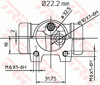 FREN SİLİNDİRİ ARKA SOL 22,2 MM RENAULT 21 2.0 90-92, 2.0 4X4 90-92, 2.2 89-94, 2.2 4X4 90-94, 2.1 D 92-94, 2.1 TD 89-94 
