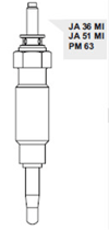KIZDIRMA BUJİSİ 12V PM63 MITSUBISHI CANTER TEK TEKER 