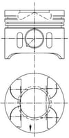PISTON SEGMAN STD 88.00mm MERCEDES OM611 OM612 OM613 W203 W210 W163 W220 W638 B901>B905 Euro 3