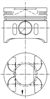 PISTON SEGMAN STD 88.00mm MERCEDES OM611 OM612 OM613 W203 W210 W163 W220 W638 B901>B905 Euro 3