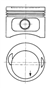 PISTON SEGMAN STD 95.50mm MERCEDES M102 W201 W123 W124 W460 22 PIM