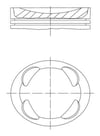 PİSTON SEGMAN STD P207-P208-P308-P508-P2008-P3008-PARTNER-BERLINGO-C3-C4-C5-DS3-DS4 1.6 VTI EP6C 16V MINI N12 N16 R56 R57 R58 R59 R61 77mm