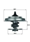 TERMOSTAT 87 C MERCEDES M102 M103 OM615 OM904 W201 W202 W124 W210 W140 . AXOR 1838