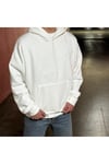Kabartma Patch Beyaz Oversize Hoddie