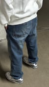 Koyu İndigo Cargo Cep Baggy Jeans
